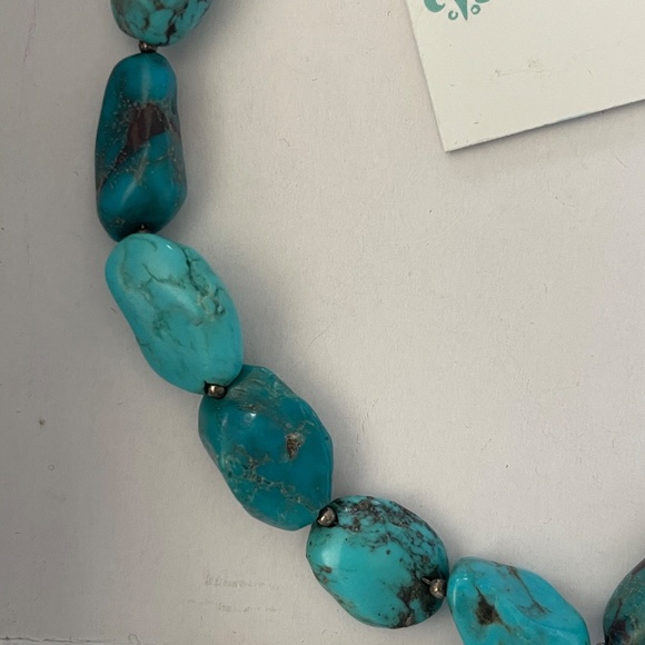 Genuine Turquoise Large Stones  Necklace NICE! - Picture 6 of 7